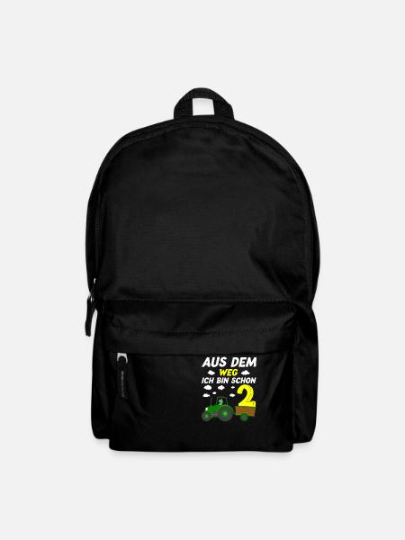 Aus dem Weg ich bin schon 2 Traktor Dino - Rucksack - Schwarz