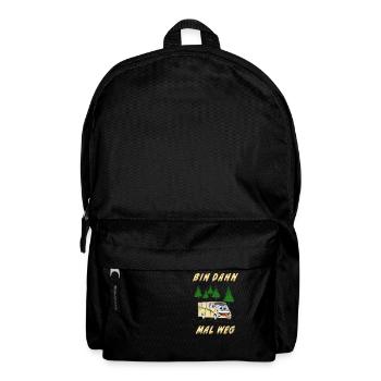 CAMBINGMOBIL BIN DANN MAL WEG - Rucksack - Schwarz - Vorne
