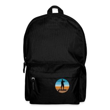 Standup Paddle Athletes on River and Sea - Backpack - black - Front