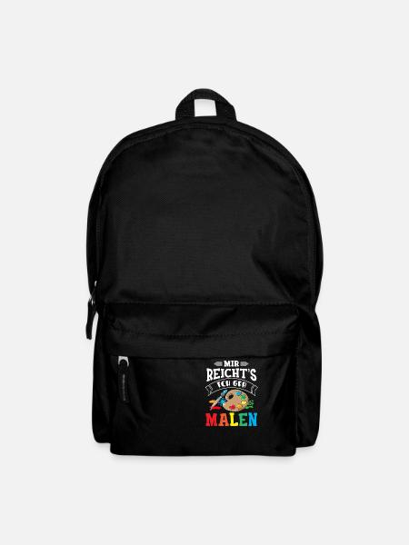 Mir Reicht's Ich geh Malen Lustiger Maler Spruch K - Rucksack - Schwarz