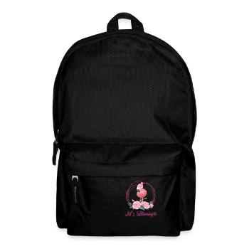 Let's Flamingle Lustiger Flamingo Frauen / Damen - Rucksack - Schwarz - Vorne