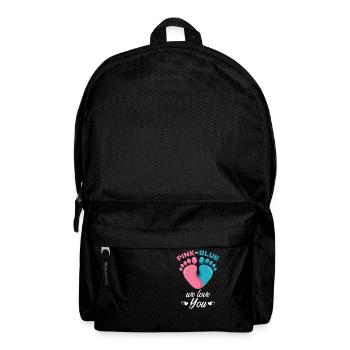 Pink or Blue we love you - Backpack - black - Front