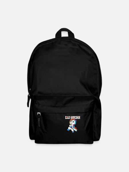 Lustige Einhorn-Kettensäge - Rucksack - Schwarz