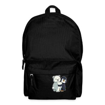 Icebear and Penguin Hug Cuddle Animals - Backpack - black - Front
