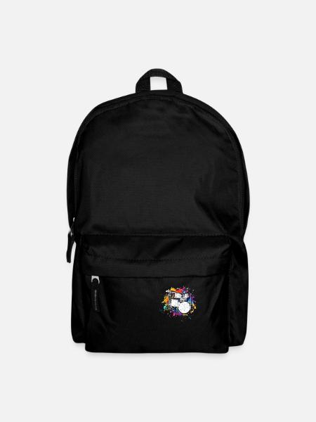 Drummer Tshirt for Drummer Musician Rock Bass - Backpack - black