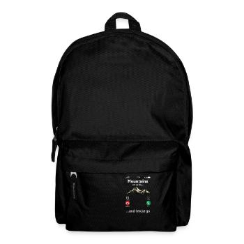 Mountains Are Calling And I Must Go - Sac à dos - noir - Devant