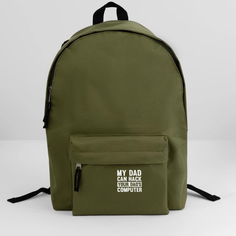 Hacker Hacking Code Computer papa saying gift Backpack