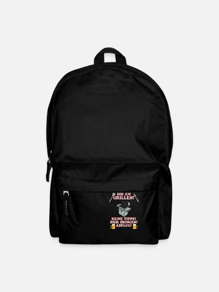 Herren Grill & Barbecue Spruch BBQ Bin Am Grillen - Rucksack - Schwarz