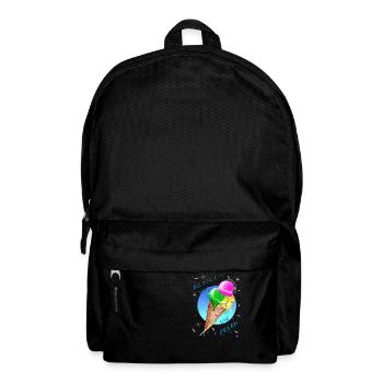 Eis Eiscreme Eissorten Eismaschine Vanilleeis - Rucksack - Schwarz - Vorne