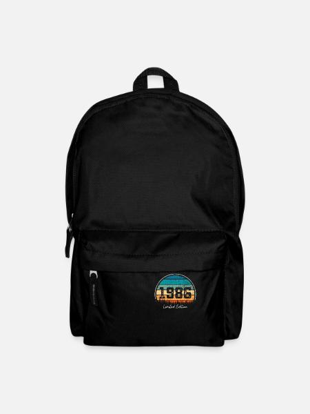 Vintage 1986 Limited Edition Retro Sonnenuntergang - Rucksack - Schwarz
