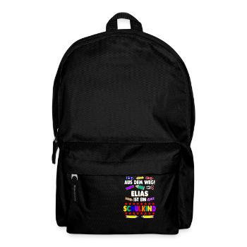 Schulkind Schüler Elias Einschulung Schule - Rucksack - Schwarz - Vorne