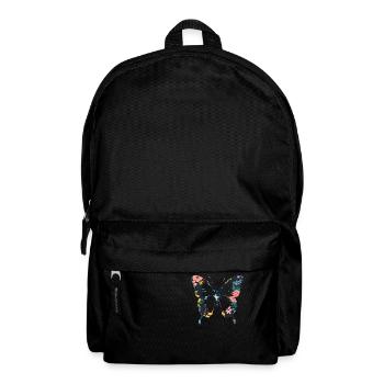 Jolies fleurs papillon - Sac à dos - noir - Devant