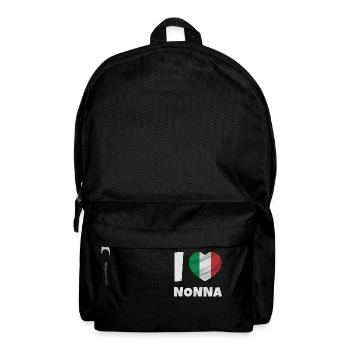 Italien Nonna Herz Flagge Italia Oma Geschenkidee - Rucksack - Schwarz - Vorne