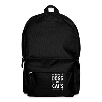 I love Dogs and Cats over Dogs over Cats - Backpack - black - Front