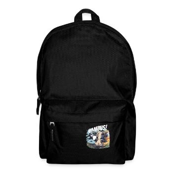 Panda Bambus lustig Bus Geschenk - Rucksack - Schwarz - Vorne