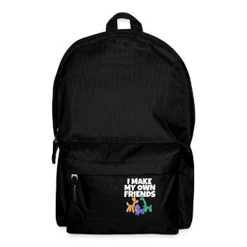 I Make My Own Friends Funny Balloon Animals - Backpack - black - Front