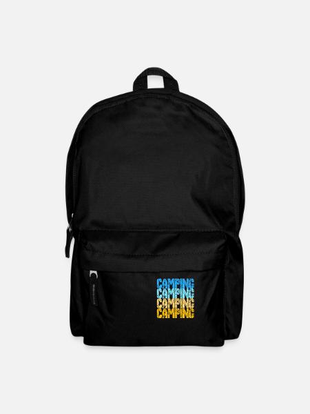 Camping Camping Camping Lustiger Spruch - Rucksack - Schwarz