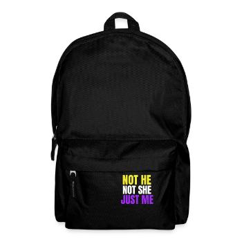 Lustig Nichtbinär und Genderqueer Stolz LGBTQ - Rucksack - Schwarz - Vorne