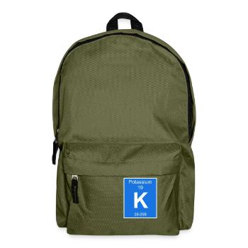 Potassium chemical element periodic table Funny - Backpack - olive green - Front