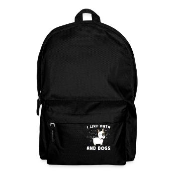 J’aime les maths Et les chiens mathématiques - Sac à dos - noir - Devant