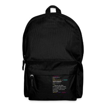 Tech support html coding gift coder - Sac à dos - noir - Devant