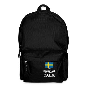 Schwede Im Swedish Im always calm - Rucksack - Schwarz - Vorne