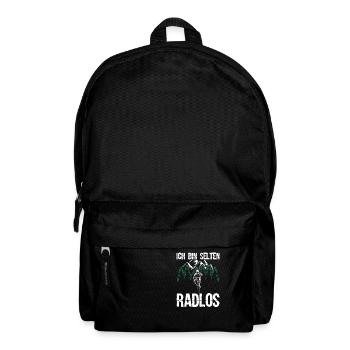 Ich Bin Selten Radlos Radsport Radfahrer Lustiges - Rucksack - Schwarz - Vorne