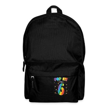 Pop It J’ai 6 ans 6ème anniversaire Fidget - Sac à dos - noir - Devant
