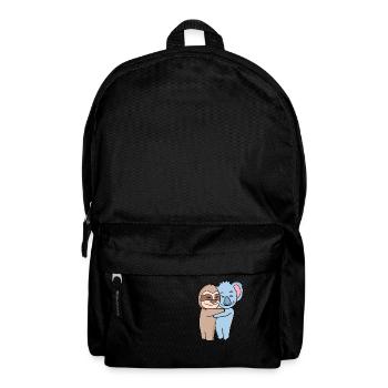 Sloth and koala cuddle cute animals - Backpack - black - Front