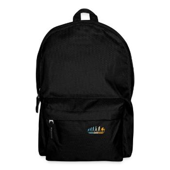 Gamer PC games gaming Konsolen zocken Evolution - Rucksack - Schwarz - Vorne
