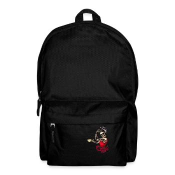 Kaffee skelett frau witzig kaffee liebe - Rucksack - Schwarz - Vorne