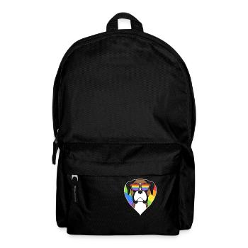 Boxer Hund Regenbogen Herz - Rucksack - Schwarz - Vorne