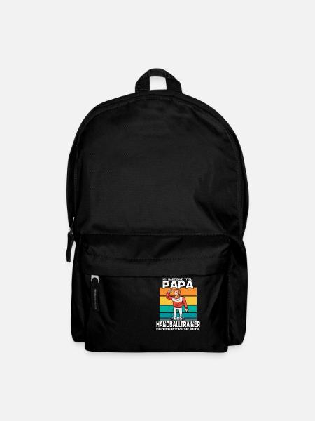 Cooles Vintage Handballtrainer Retro Papa Handball - Rucksack - Schwarz
