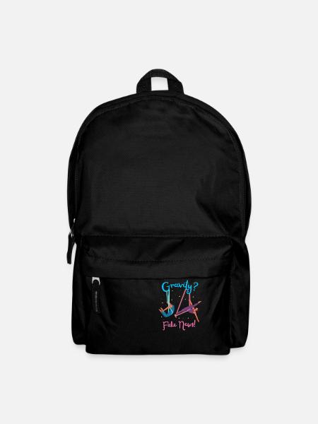 Funny Aerialist Cartoon Art - Backpack - black
