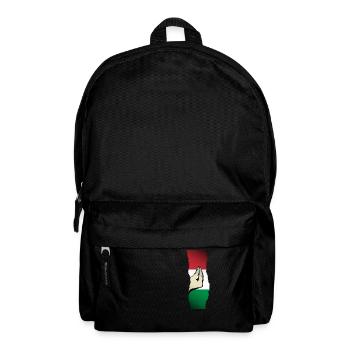 Handzeichen Gestenhand Italien Italia Spaß Flagge - Rucksack - Schwarz - Vorne