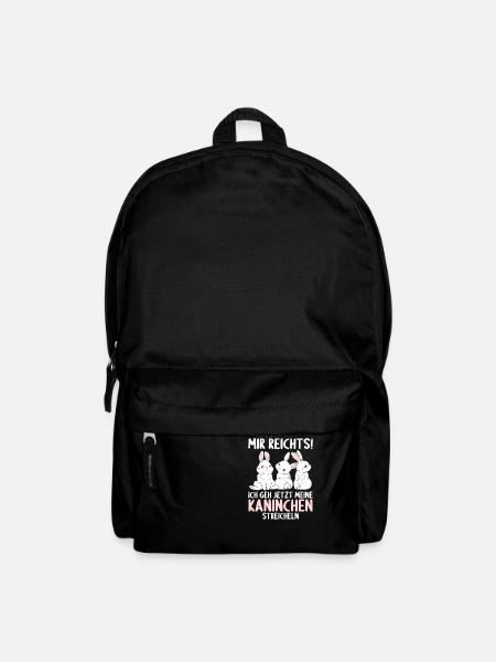 Hase Mir reichts ich geh Kaninchen streicheln - Rucksack - Schwarz