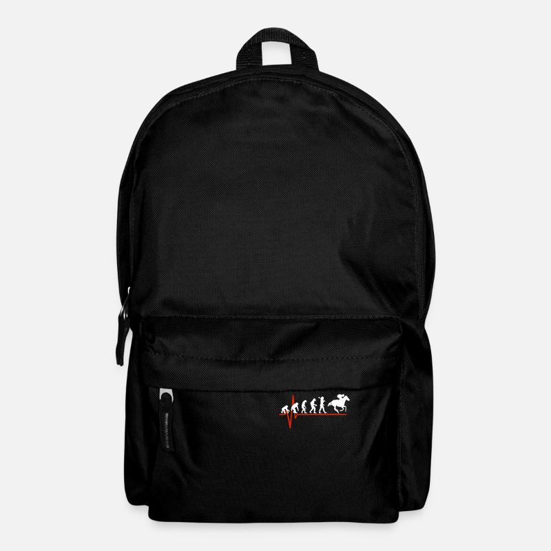 Horse Racing Heartbeat - EVOLUTION OF HORSE RACING - Backpack - black