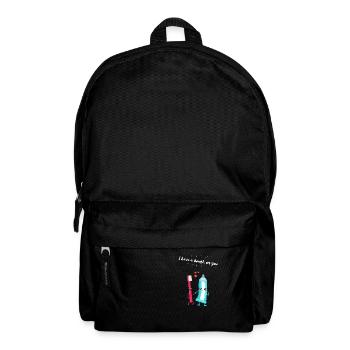 Zahnbürste & Zahnpasta Paar Geschenk für Zahnärzte - Rucksack - Schwarz - Vorne