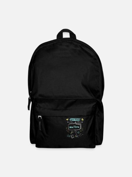 Merci Maître , Idée pour maitre d école - Sac à dos - noir