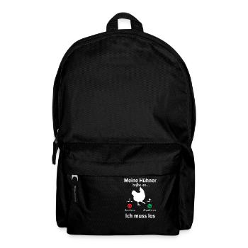 Meine Hühner Rufen An Ich Muss Los Landwirt - Rucksack - Schwarz - Vorne
