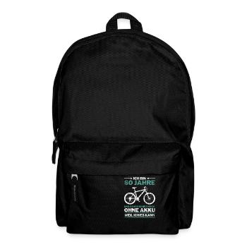 60 Jahre 60. Geburtstag Fahrrad ohne Akku - Rucksack - Schwarz - Vorne
