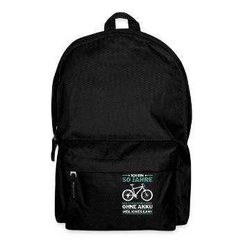 50 Jahre 50. Geburtstag Fahrrad ohne Akku - Rucksack - Schwarz - Vorne