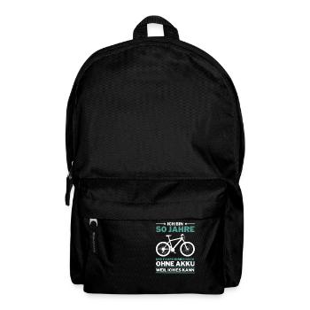 50 Jahre 50. Geburtstag Fahrrad ohne Akku - Rucksack - Schwarz - Vorne