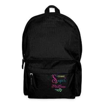 S comme super maîtresse cadeau maitresse - Sac à dos - noir - Devant