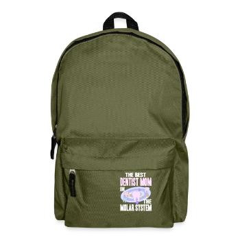 The Best Dentist Mom In The Molar System Funny - Backpack - olive green - Front