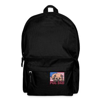Pug Dad - Rucksack - Schwarz - Vorne