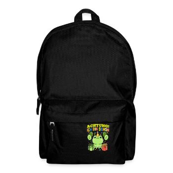 Achtung Ich Bin Schon 2 Geburtstag Frosch - Rucksack - Schwarz - Vorne