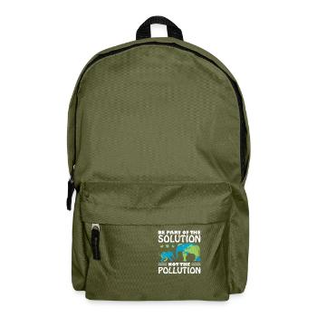 Earth Day Elephant Saying Environment Climate Gift Idea - Backpack - olive green - Front