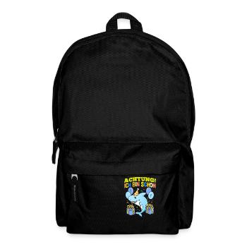 Achtung Ich Bin Schon 1 Geburtstag Hai - Rucksack - Schwarz - Vorne