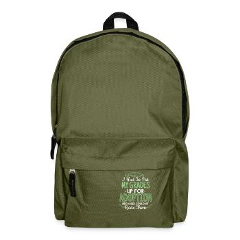 Grades Up For Adoption - Backpack - olive green - Front